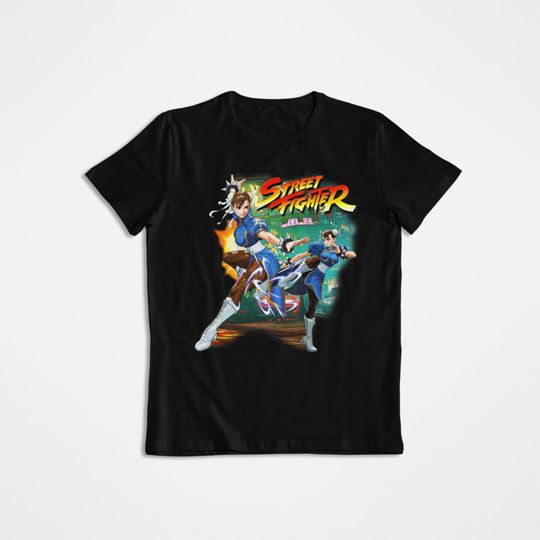Vintage Graphic T-Shirt, Graphic Tee ~ Street Fighter, Chun Li