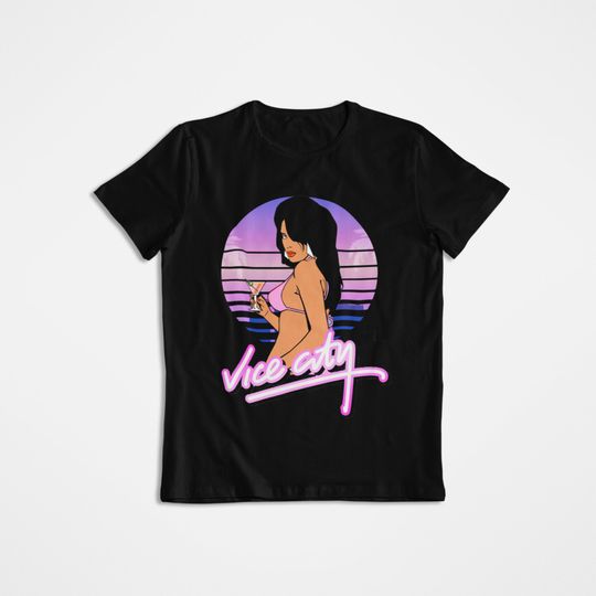 Vintage Graphic T-Shirt, Graphic Tee ~ GTA Grand Theft Auto, Vice City, Miami