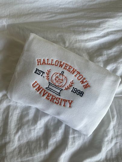 Halloweentown University Embroidered Sweatshirt | Fall Sweater | Halloweentown Crewneck