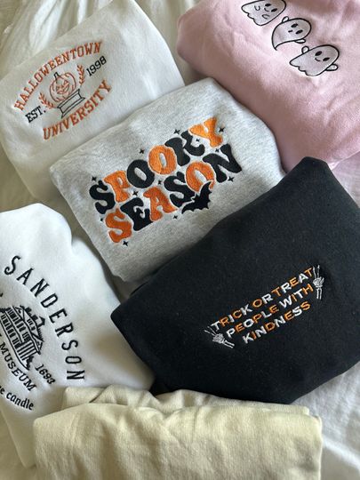 Halloweentown University Embroidered Sweatshirt | Fall Sweater | Halloweentown Crewneck