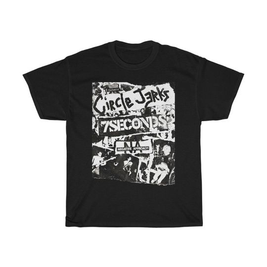 Circle Jerks T Shirt Concert Flyer Hardcore Punk 7 Seconds Negative T-Shirt