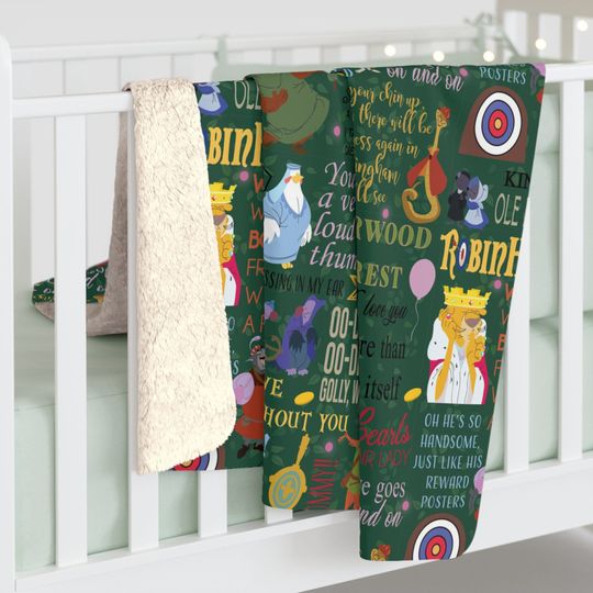 Disney Robin Hood Inspired Sherpa Fleece Blanket