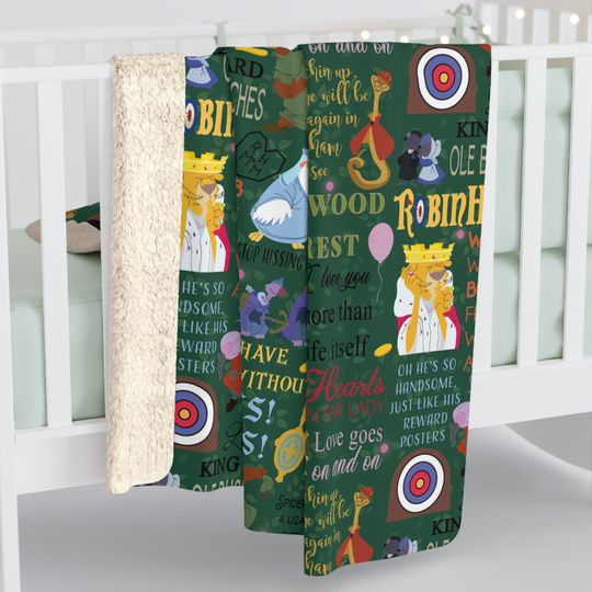 Disney Robin Hood Inspired Sherpa Fleece Blanket