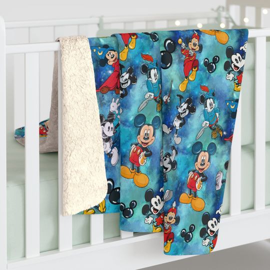 Disney Mickey Mouse Inspired Sherpa Fleece Blanket