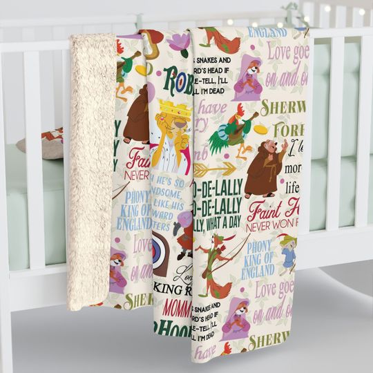 Disney Robin Hood Inspired Sherpa Fleece Blanket