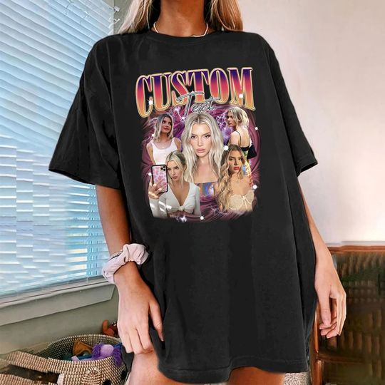 Custom Girlfriend T-Shirt, Custom 90s Bootleg Rap Comfort Color