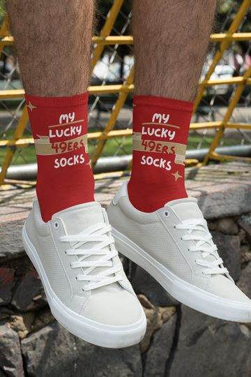 My Lucky San Francisco 49ers Socks in Team Colors