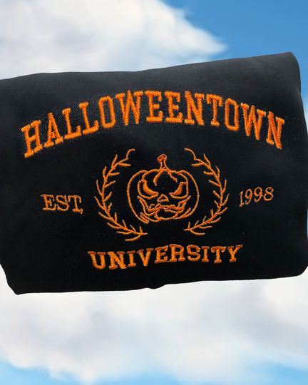 Halloweentown embroidered crewneck, Halloween sweatshirt