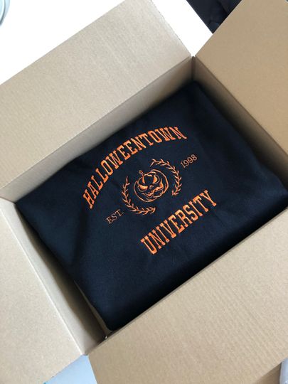 Halloweentown embroidered crewneck, Halloween sweatshirt