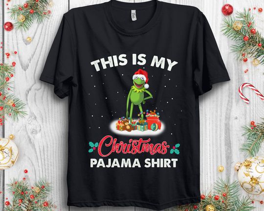 Disney Santa Kermit Frog Christmas Muppets Shirt