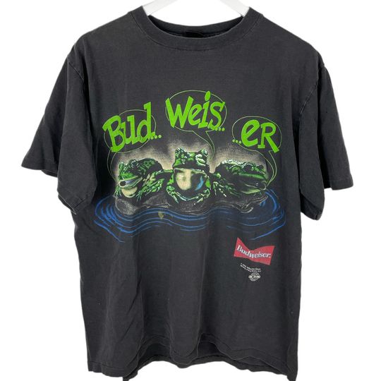 1995 Budweiser Frog Tee, Beer shirt