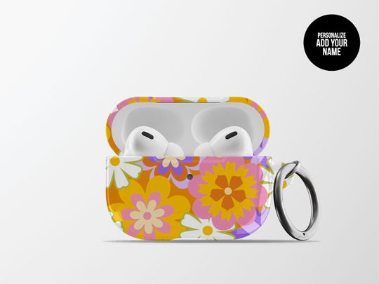 RETRO FLOWERS AOP Airpods Case Cover