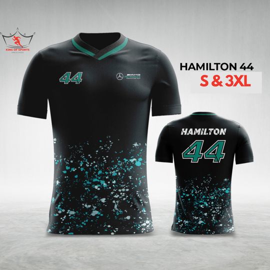 Sir Lewis Hamilton Jersey, 44 HAM, Personalized Jersey