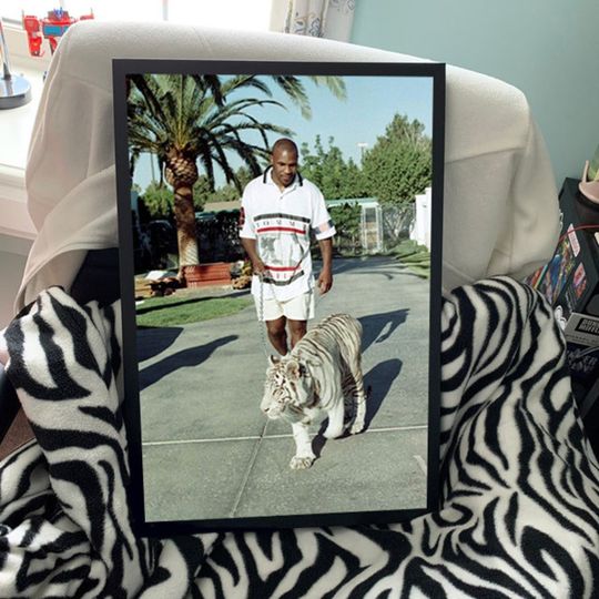 Mike Tyson Tiger Decor Poster, Sport Poster