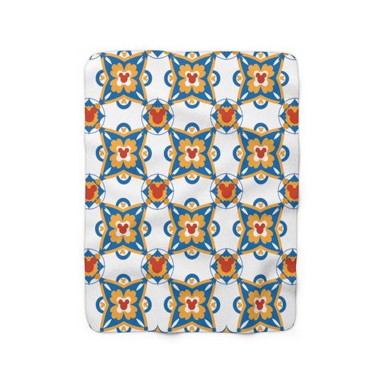 Disney Mosaic Pattern Blanket, Disney Sherpa Fleece Blanket