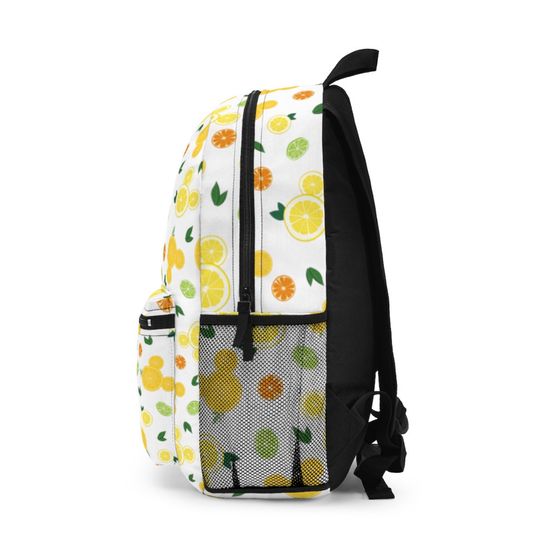 Citrus Hidden Mickey Backpack, Disney Pattern School Bag