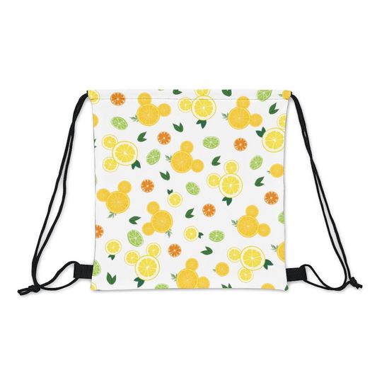 Hidden Mickey Citrus Drawstring Bag, Disney Accessory