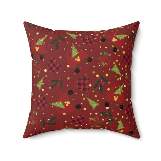 Disney Christmas Tree Pillow, Hidden Mickey, Cushion, Holidays Decor, Gift