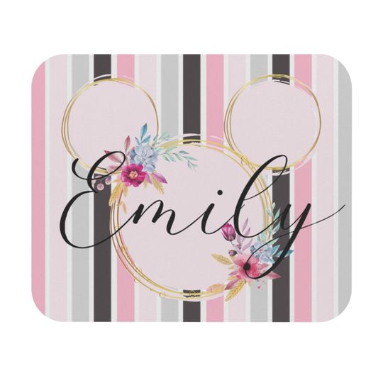 Striped Minnie Mouse Pad, Disney Mouse Mat