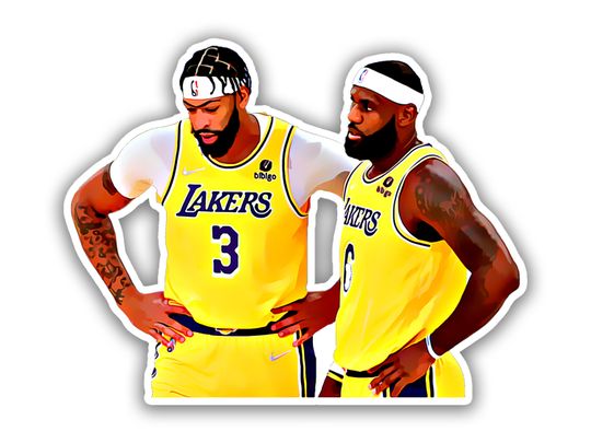 LeBron James Anthony Davis Duo Sticker
