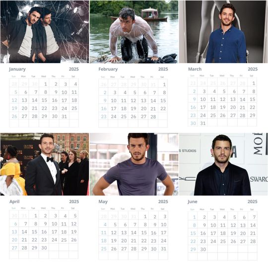 Jonathan Bailey Wall Calendar 2025