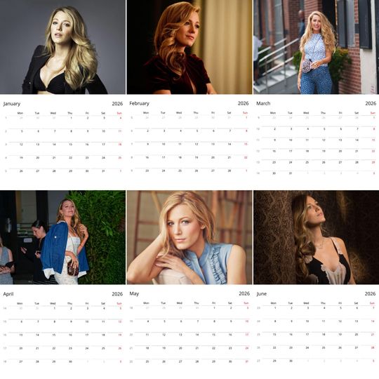 Blake Lively 2026 Calendar: Exclusive Celebrity Art Prints