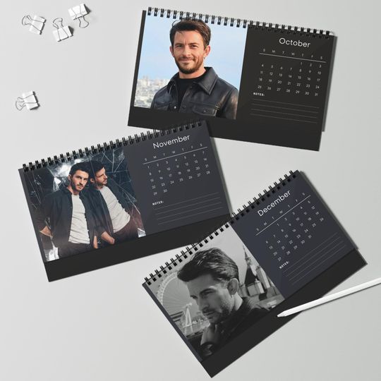 Jonathan Bailey 2026 Desk Calendar | Premium Spiral Bound Celebrity Photo Calendar | Collectible Fan Gift | Stylish Desk & Office Dcor