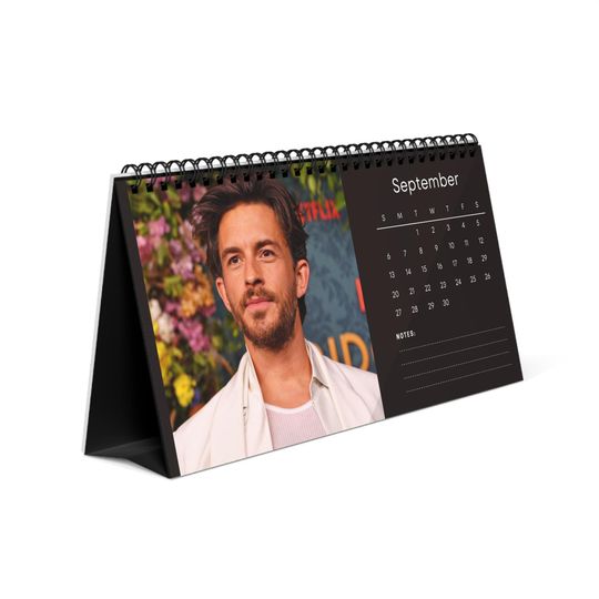 Jonathan Bailey 2026 Desk Calendar | Premium Spiral Bound Celebrity Photo Calendar | Collectible Fan Gift | Stylish Desk & Office Dcor