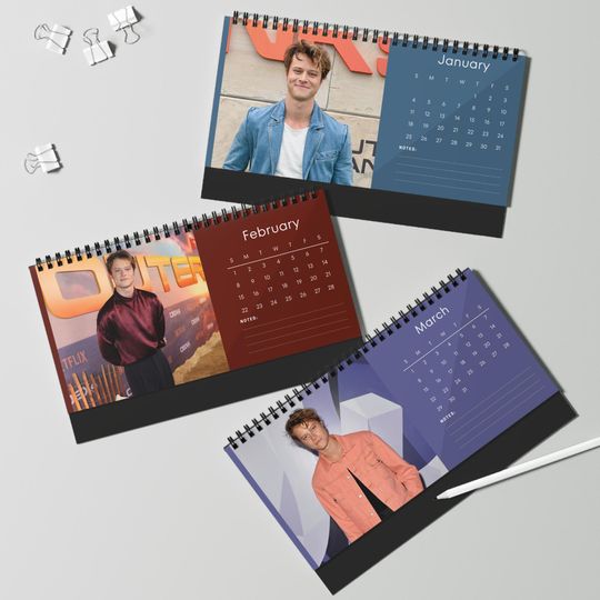 Rudy Pankow 2026 Desk Calendar | Premium Spiral Bound Celebrity Photo Calendar | High-Quality Fan Gift & Desk Dcor