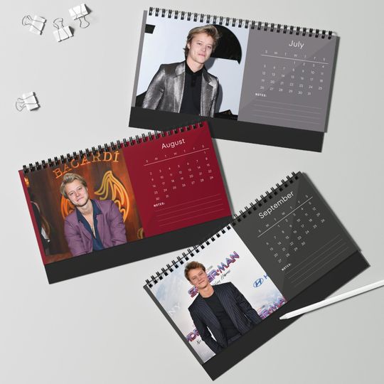 Rudy Pankow 2026 Desk Calendar | Premium Spiral Bound Celebrity Photo Calendar | High-Quality Fan Gift & Desk Dcor