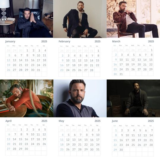 Ben Affleck Vol1 wall calendars 2025