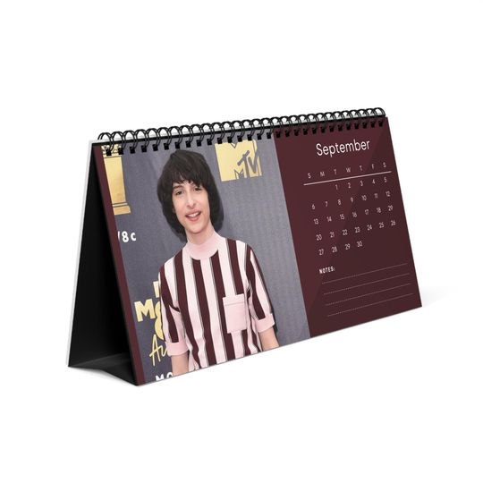 Finn Wolfhard 2026 Desk Calendar | Stranger Things Star | Celebrity Fan Gift | Cool Actor Desk Dcor | Collectible Photo Calendar