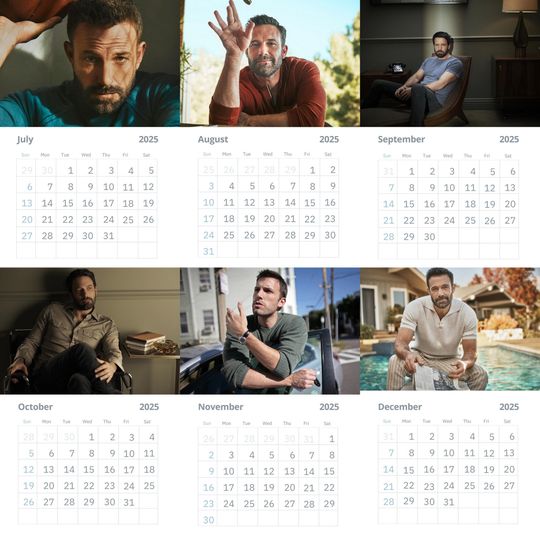 Ben Affleck Vol1 wall calendars 2025