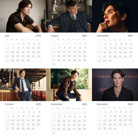 Cillian Murphy Wall Calendars 2025