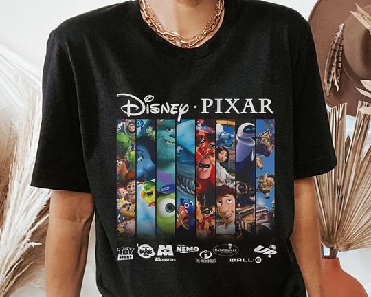 Pixar Mashup Characters Shirt Disney and Pixar T-Shirt