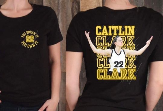 Caitlin Clark double sided T - shirt