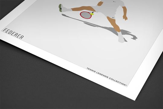 Roger Federer Minimalist Art Print Poster | Tennis Collection