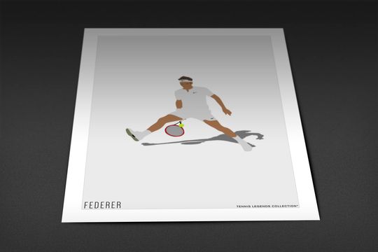 Roger Federer Minimalist Art Print Poster | Tennis Collection