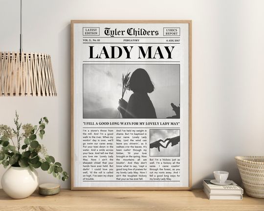 Tyler Childers Retro Newspaper