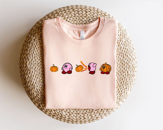Kirby Pumpkin Sweatshirt, Funny Fall Sweatshirt, Funny Halloween Shirt