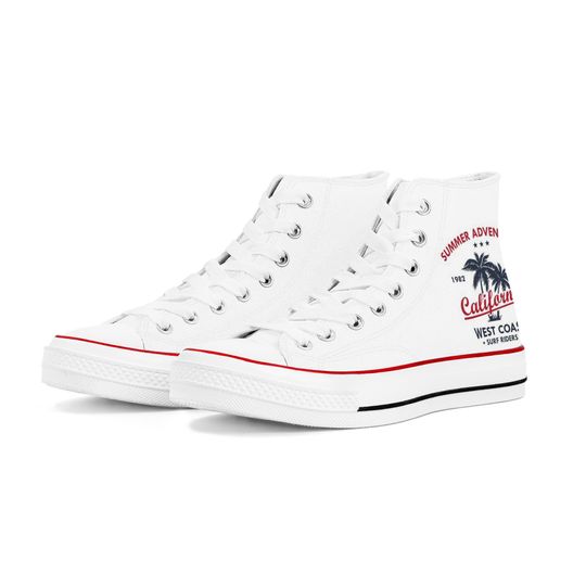 Summer Adventure Beach High Top Sneakers