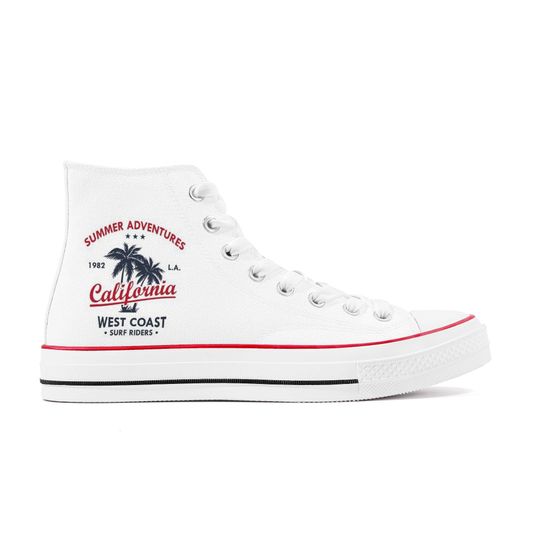 Summer Adventure Beach High Top Sneakers