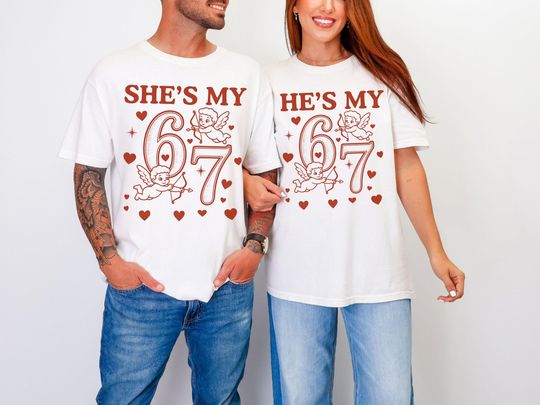 Funny 67 Matching Couple Valentine's Day Shirts