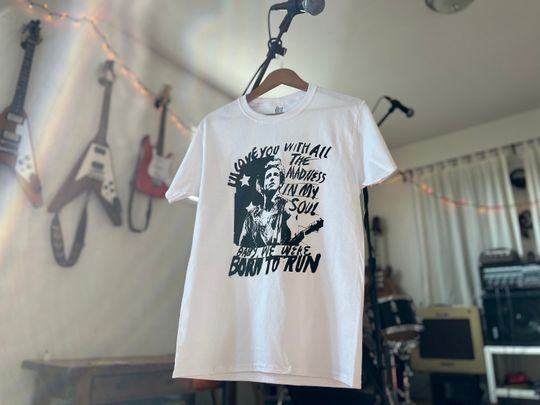 Bruce Springsteen the Boss Born To Run organic cotton t shirt