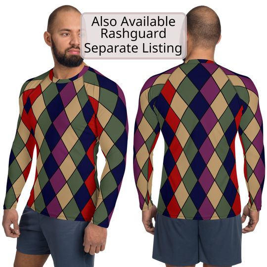 Harlequin Jester Fool Clown Mens Leggings, Harlequin Costume, Cosplay
