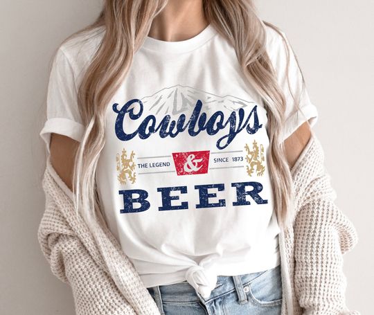 Cowboys and Beer graphic tee