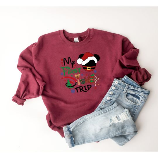 First Disneyland Trip Christmas Sweatshirt, My first Disney Trip