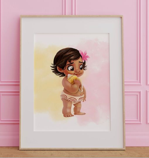Moana Princess, Disney poster, art decoration