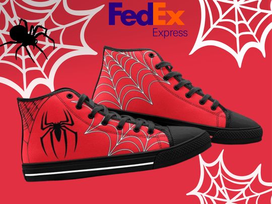 Spider High-tops | Adults Shoes | Spiderman inspired Sneakers