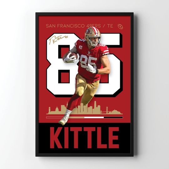 George Kittle San Francisco 49ers Vertical Poster Wall Art